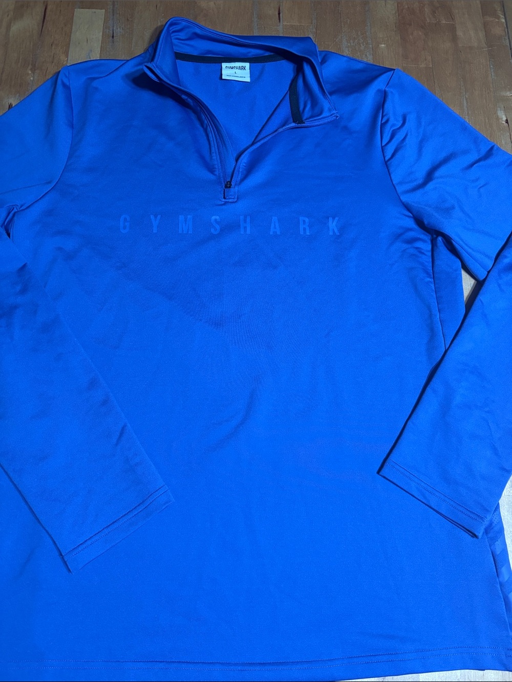 Gymshark Men’s Royal Blue Long-Sleeve Quarter-Zip Pullover